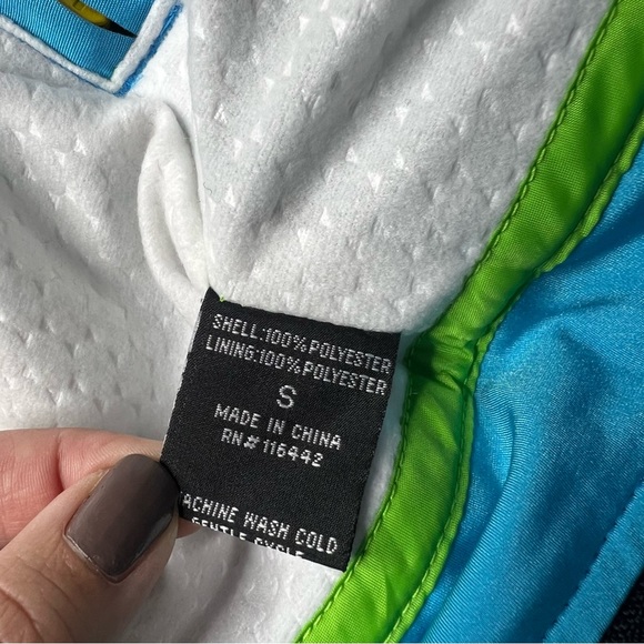 Aperture Snowboarding Jacket in Light Blue Yellow - Picture 11 of 11